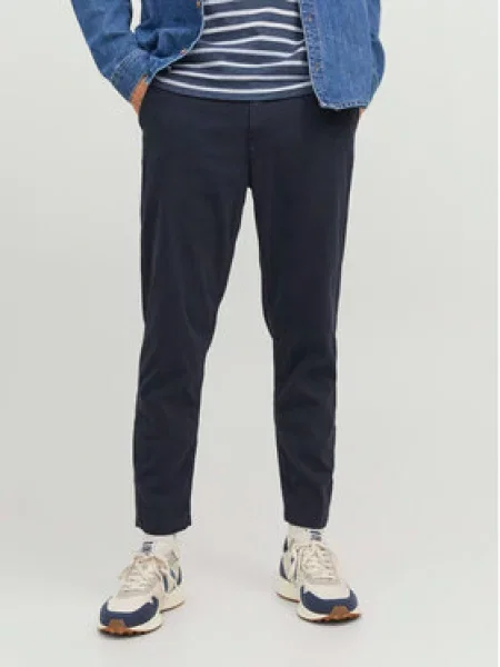 Jack&Jones Chino kalhoty Harlow Tmavomodrá Tapered Fit