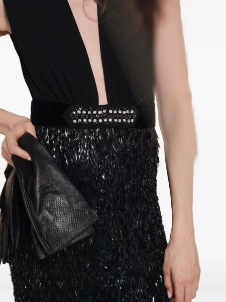 Rochie maxi Johanna Ortiz de costum negru