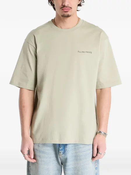 Tricou Filling Pieces cu imagine scurt verde