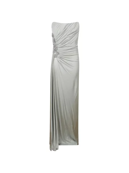 Rochie maxi Costarellos din jerseu de cristal de costum verde