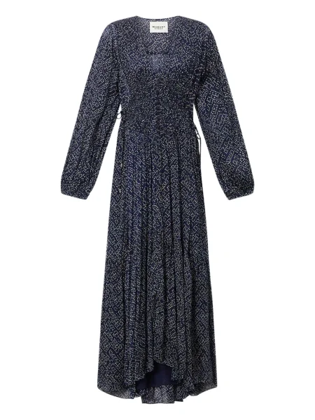 Rochie midi Marant Etoile cu buline până la genunchi de costum albastru