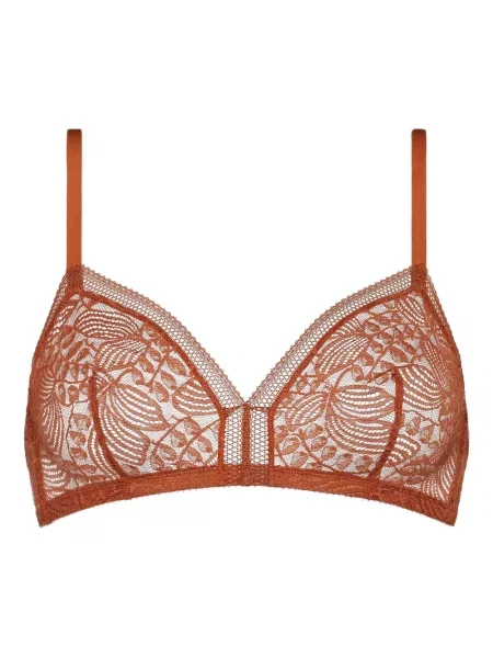 Sutien Eres din dantelă maro