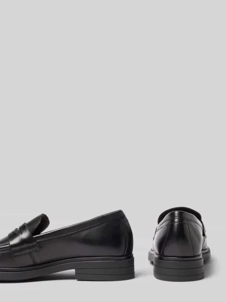 Loafersy z naturalnej skóry owczej model Paula Marc O'polo czarne