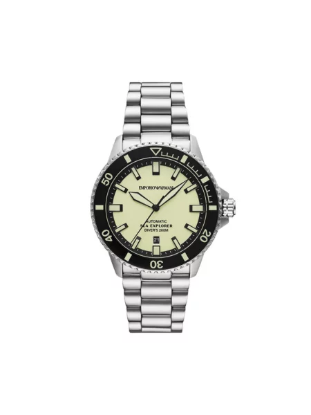 Emporio Armani zegarek SEA EXPLORER srebrny szary