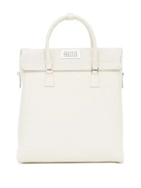 Rucsac Maison Margiela din piele alb