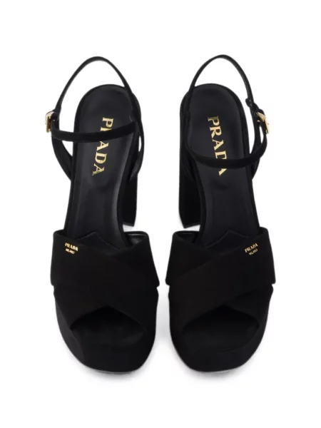 Sandale Prada din piele de căprioară cu platformă negru