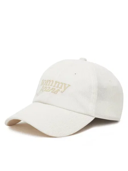 Tommy Jeans Kepurė su snapeliu Script Écru