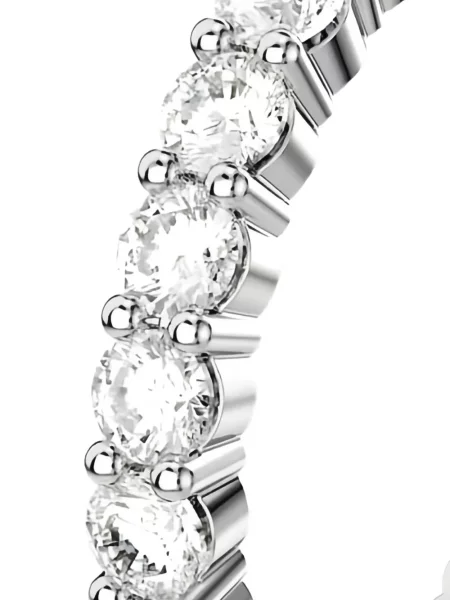 Žiedas Swarovski su kristalais sidabrinė