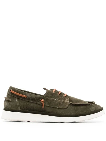Pantofi Moma din piele de căprioară verde