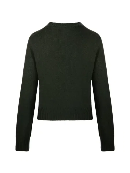Pulover Beyou cu decolteu rotund verde