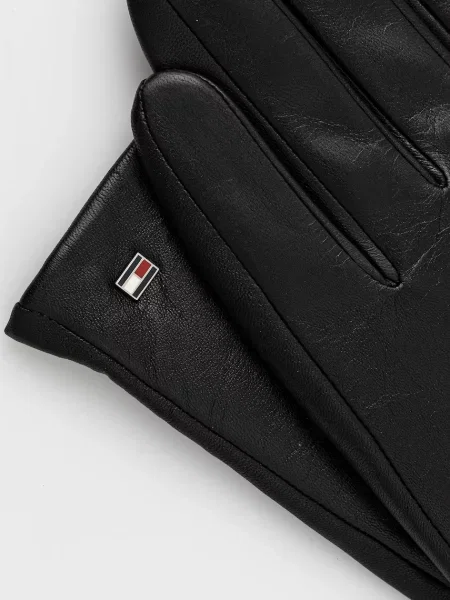 Tommy Hilfiger rękawiczki skórzane czarny
