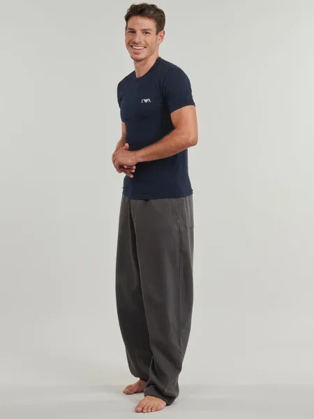 Tričko Emporio Armani lopatkový krk modrá