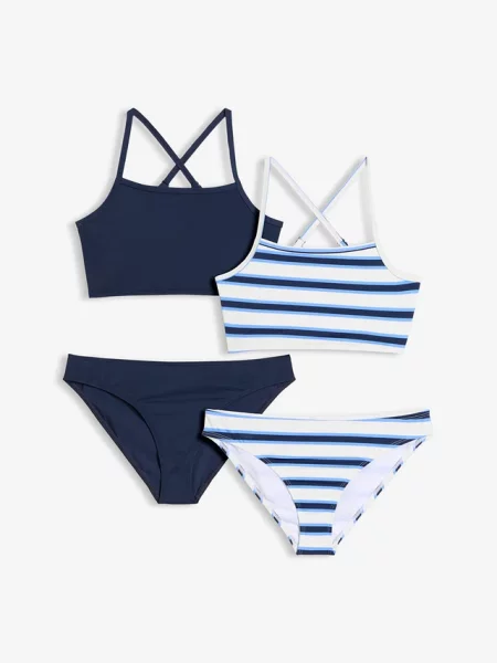 Dwa komplety bikini zestaw niebieskie