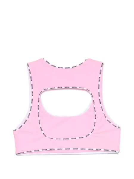 Sutien Moschino cu autograf roz