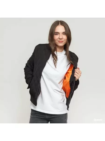 Μπουφάν Urban Classics Ladies Diamond Quilt Nylon Jacket Black S μαύρο