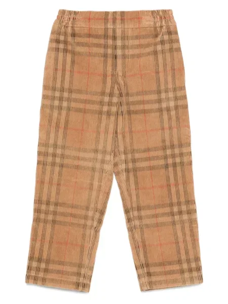Spodnie dziecięce Burberry brązowe