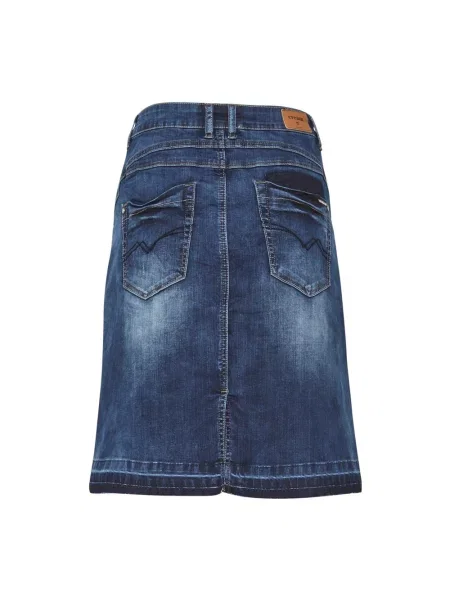 Spódnica jeansowa Cream z nitami niebieska
