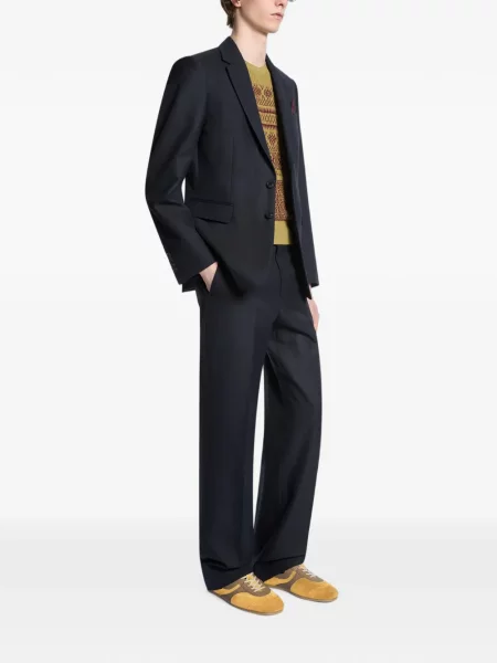 Costum Dries Van Noten de lână albastru
