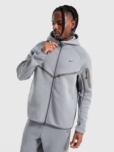 Nike Bluza Rozpinana Z Kapturem M Nk Tech Flc Wr Fz Jkt Rflc szara