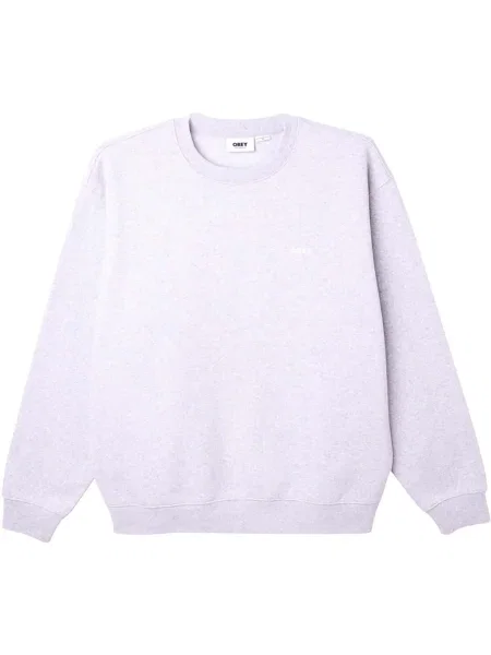 Hanorac crewneck Obey din fleece gri