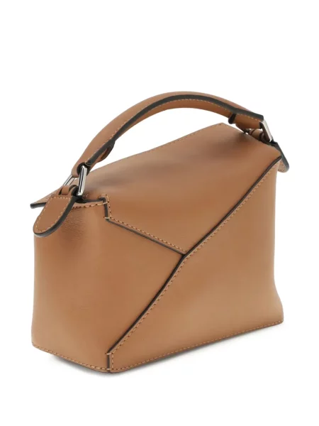 Geantă shopper Loewe cu imprimeu geometric maro