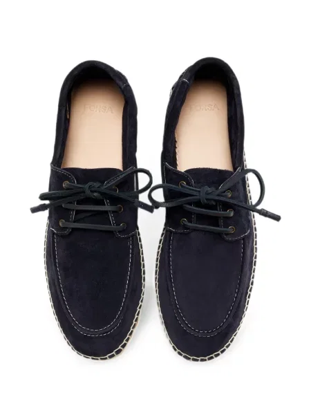 Fűzős szarvasbőr espadrilles Forsa kék