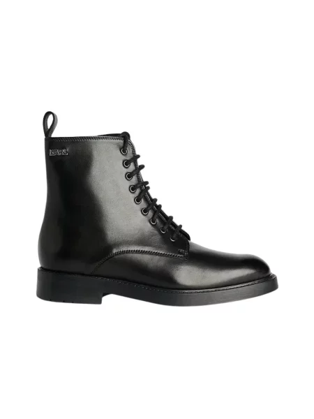 Buty do kostki Karl Lagerfeld skórzane czarne