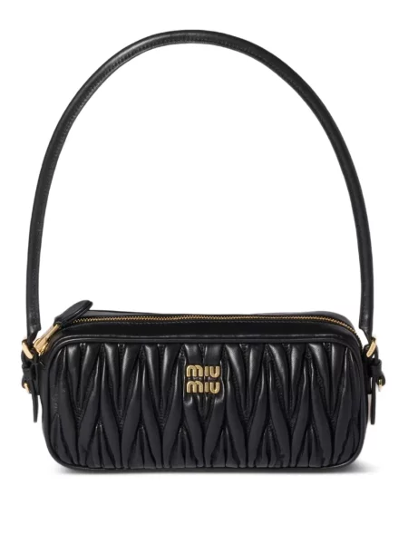 Geanta de piele Miu Miu din piele negru