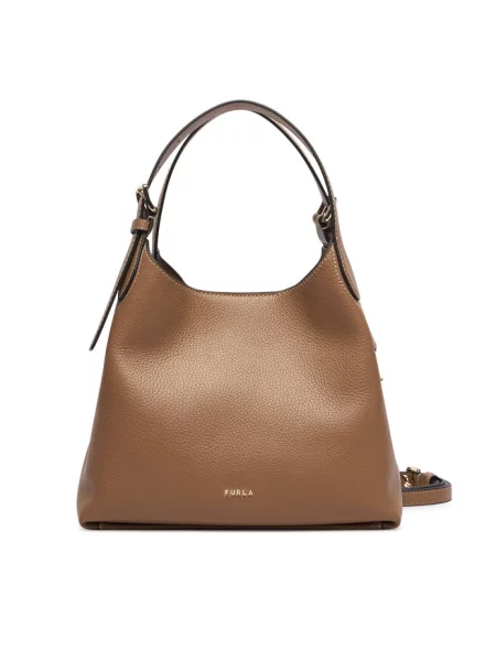 Furla Torebka Primrose M jasny brązowy