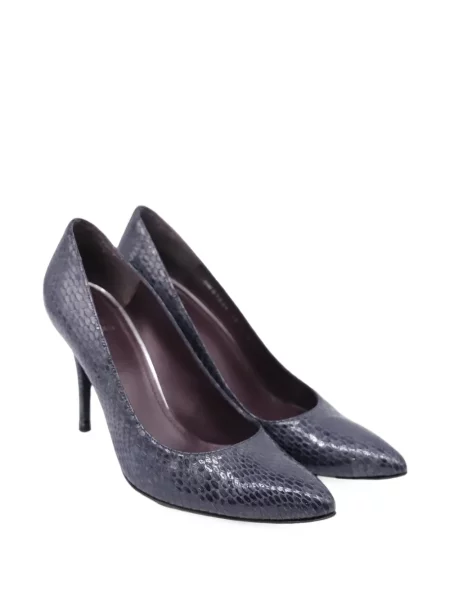 Pantofi cu toc Stuart Weitzman cu model piele de șarpe albastru