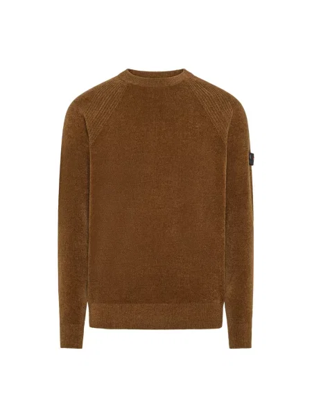 Sweter Peuterey z logo brązowy