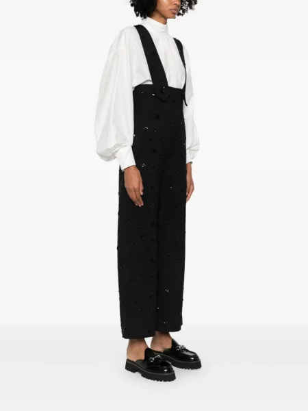 Pantaloni Maje cu paiete negru