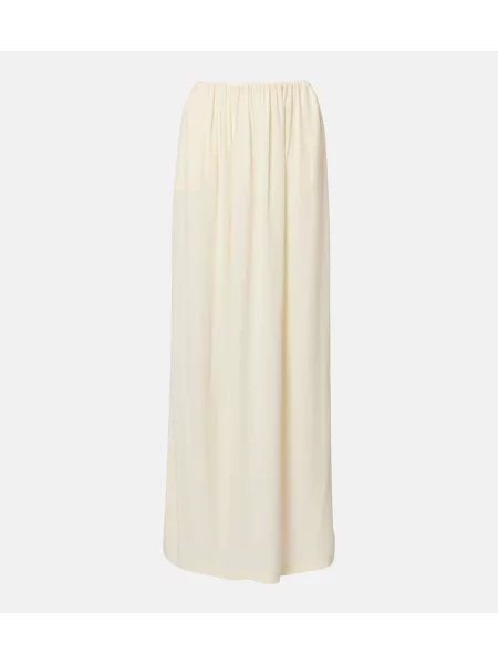 Fusta maxi The Frankie Shop din jerseu galben