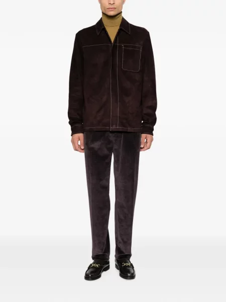 Pantaloni Eleventy de catifea cord maro