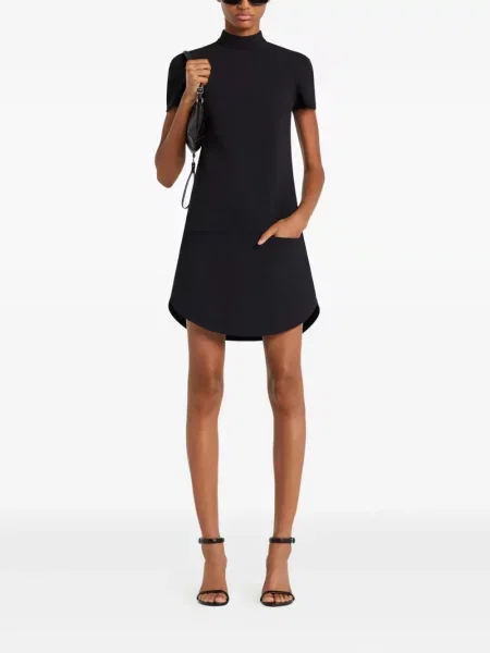 Rochie mini Courreges scurtă de costum negru
