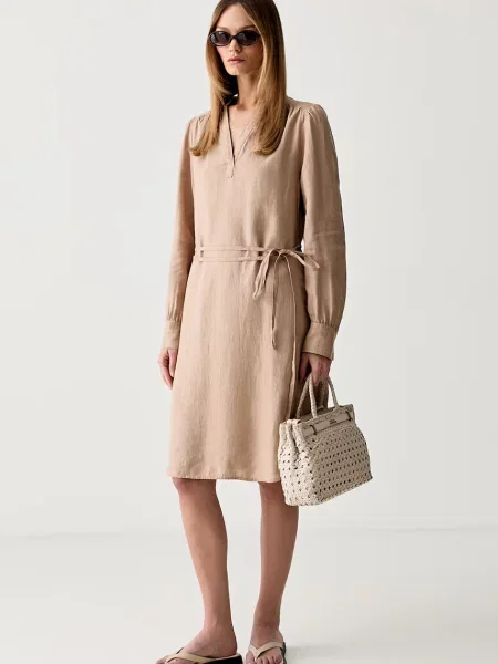 Marc O'Polo rochie de vară din in bej