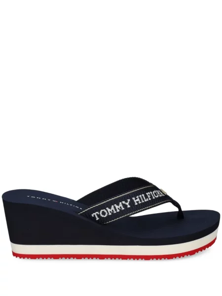 Șlapi Tommy Hilfiger cu pană albastru