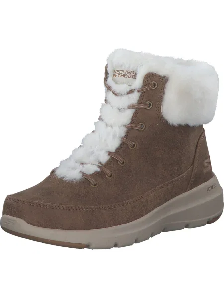 SKECHERS Fűzős rövid szárú csizmák Glacial Ultra barna fehér