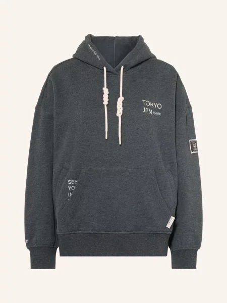 Smith & Soul Bluza Z Kapturem Oversize grau