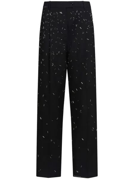 Spodnie Marni z nadrukiem w abstrakcyjne wzory czarne