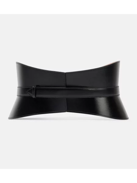 Curea Alaïa din piele negru