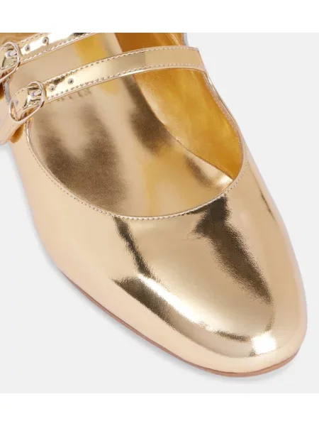 Kožené lodičky Christian Louboutin zlatá