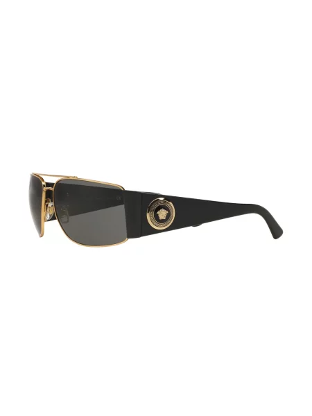 Plačiakojis saulės akiniai Versace Eyewear juoda
