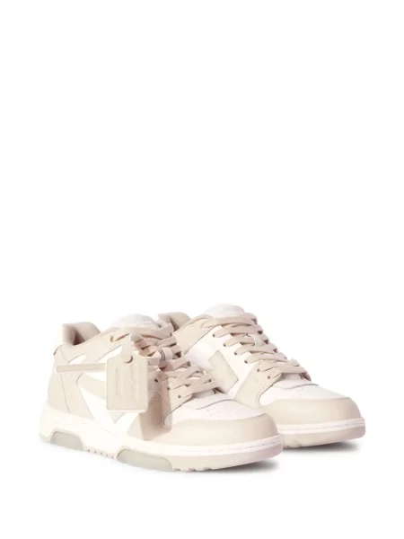 Sneakersy Off-white skórzane biznesowe białe