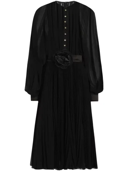 Rochie midi Dolce & Gabbana cu model floral până la genunchi de costum negru
