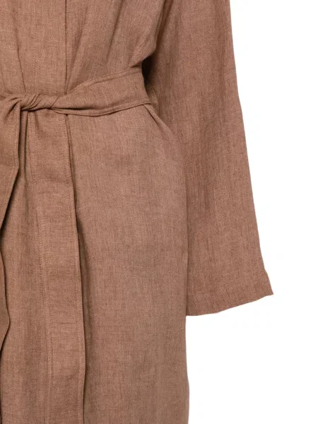 Cu centură lung rochie midi Max Mara maro