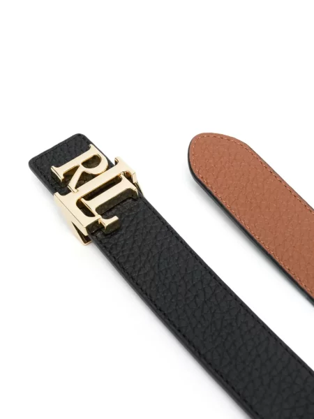 Δερμάτινος ζώνη Lauren Ralph Lauren μαύρο