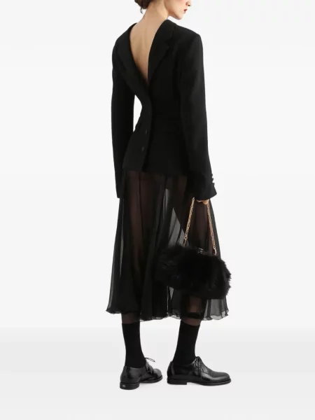 Geacă Dolce & Gabbana de lână negru