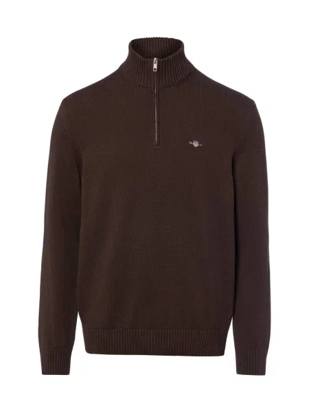 Gant sweter bez rękawów z dzianiny Mężczyźni M brązowy