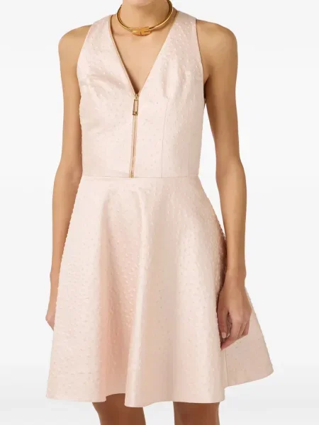 Rochie mini Elisabetta Franchi cu decolteu în V de costum mini roz